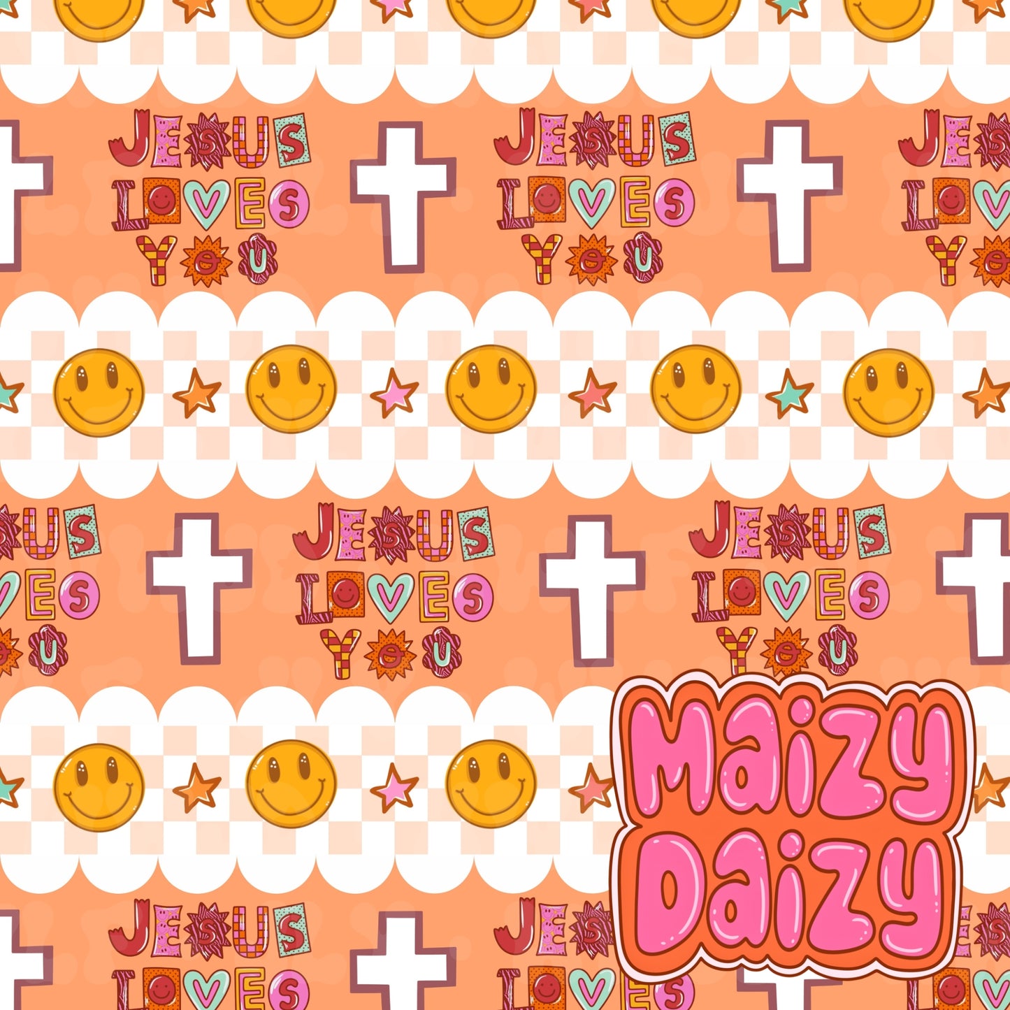 Jesus loves you orange