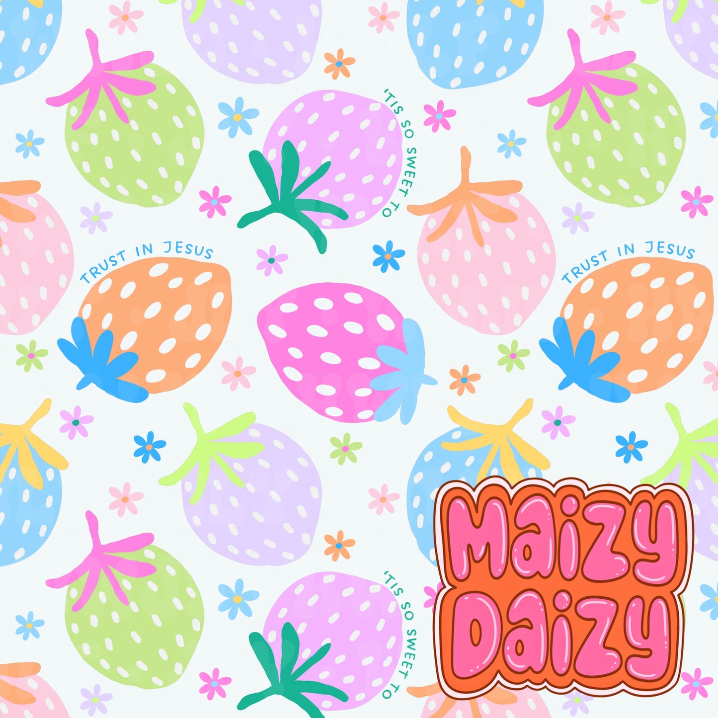 Colorful strawberries