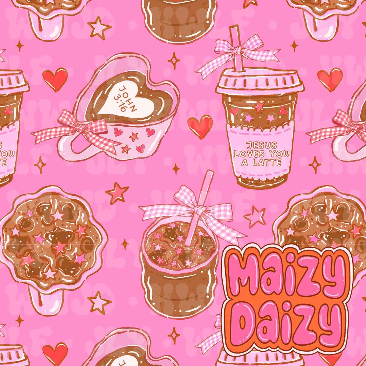 Hot pink lattes