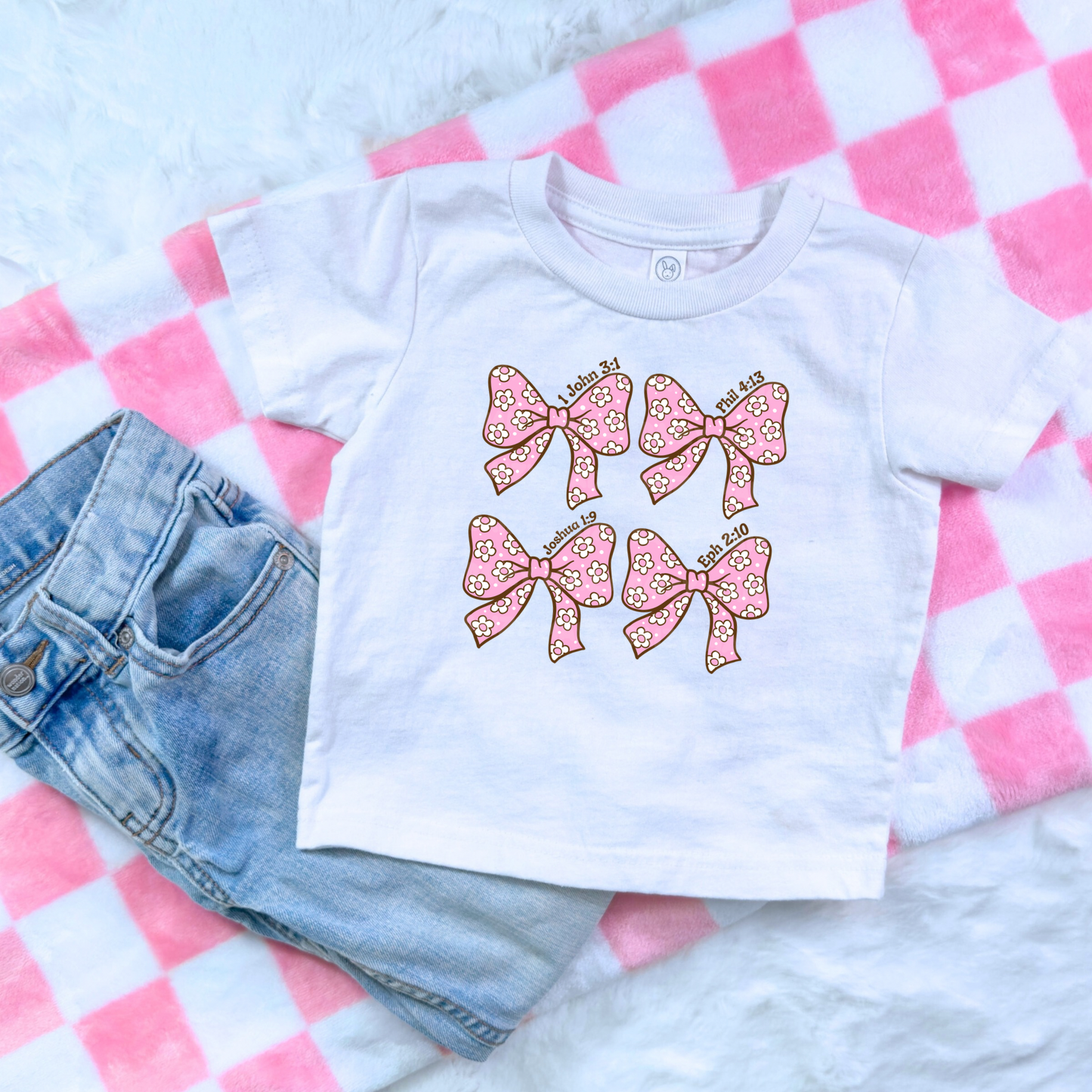 Pink flower bows