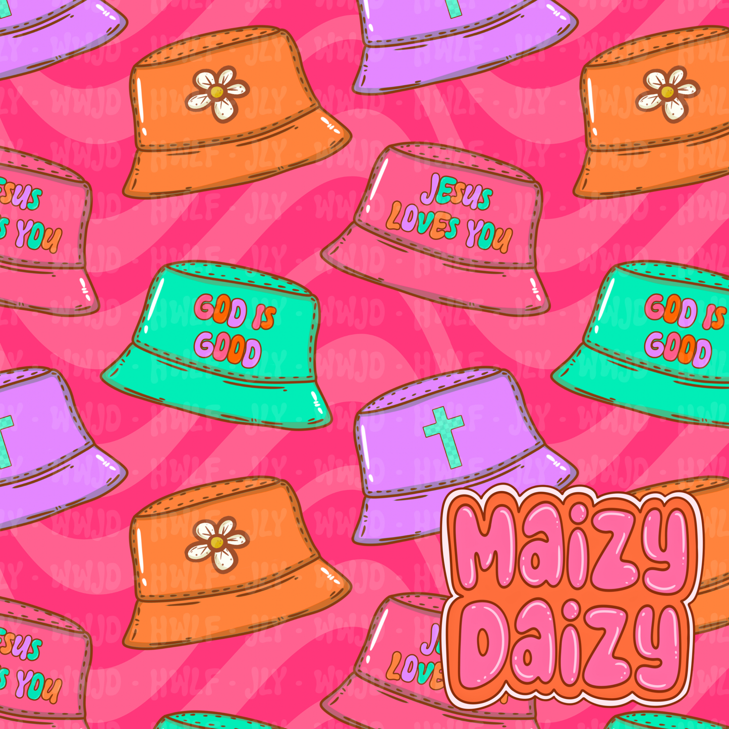 Swim safe bucket hats pink