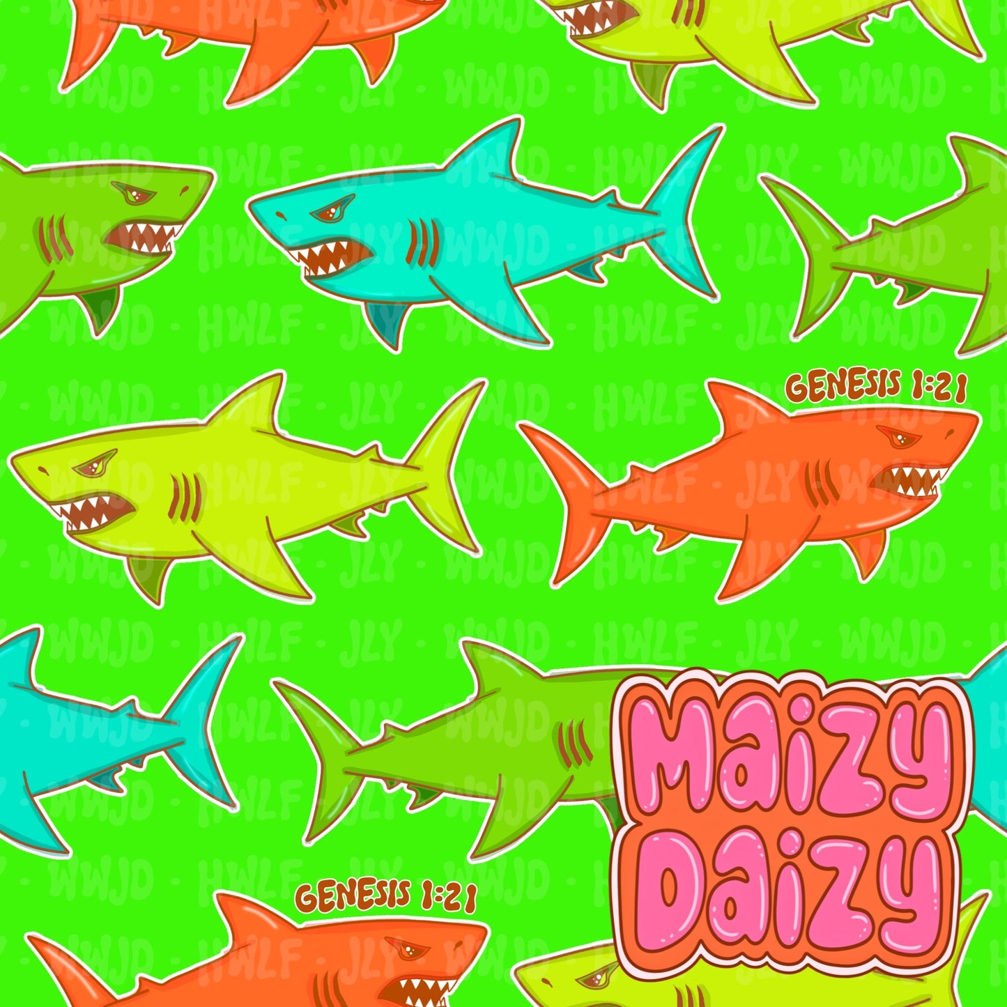 Swim safe green sharks