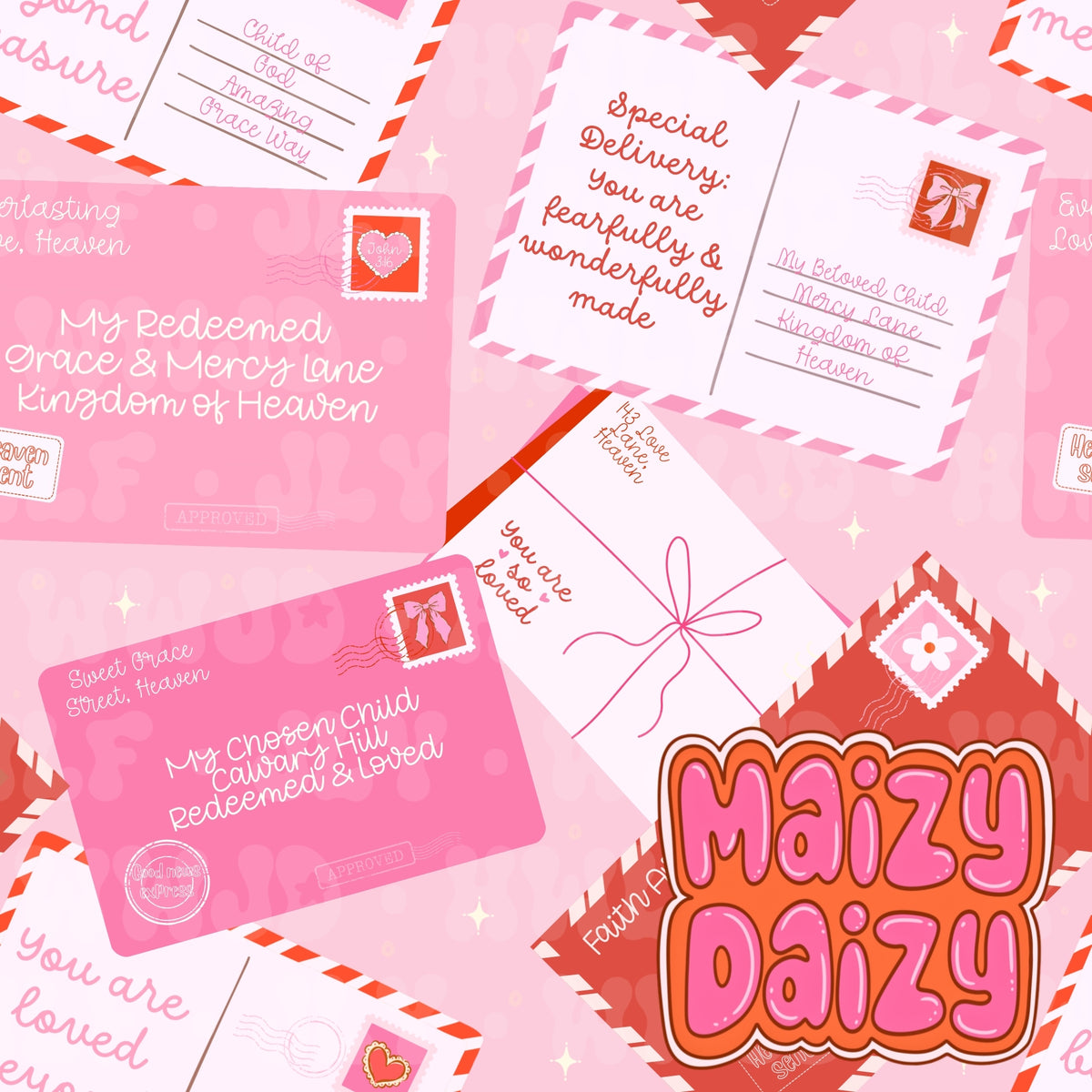 Pink letters from Jesus