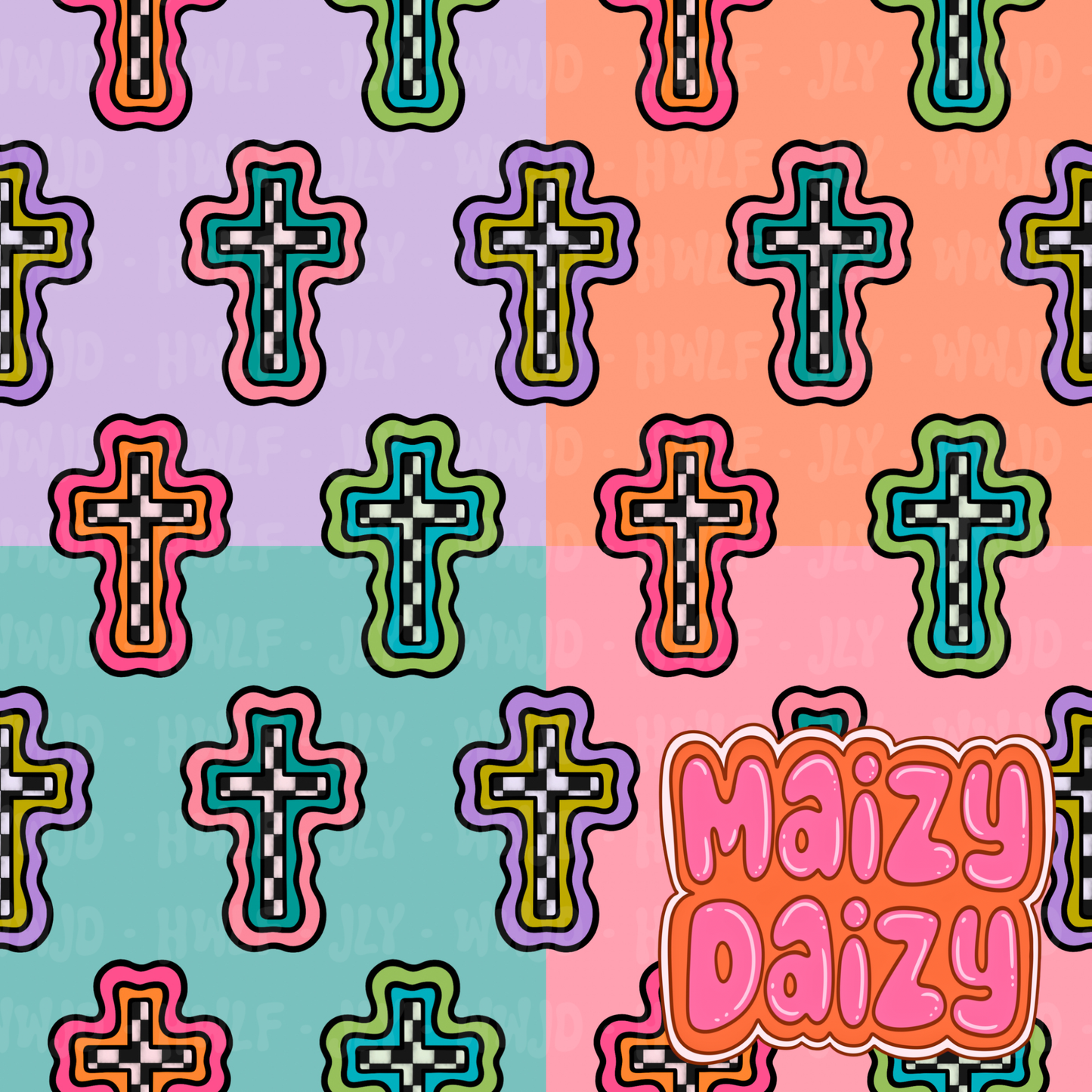 Checks cross bundle colorful