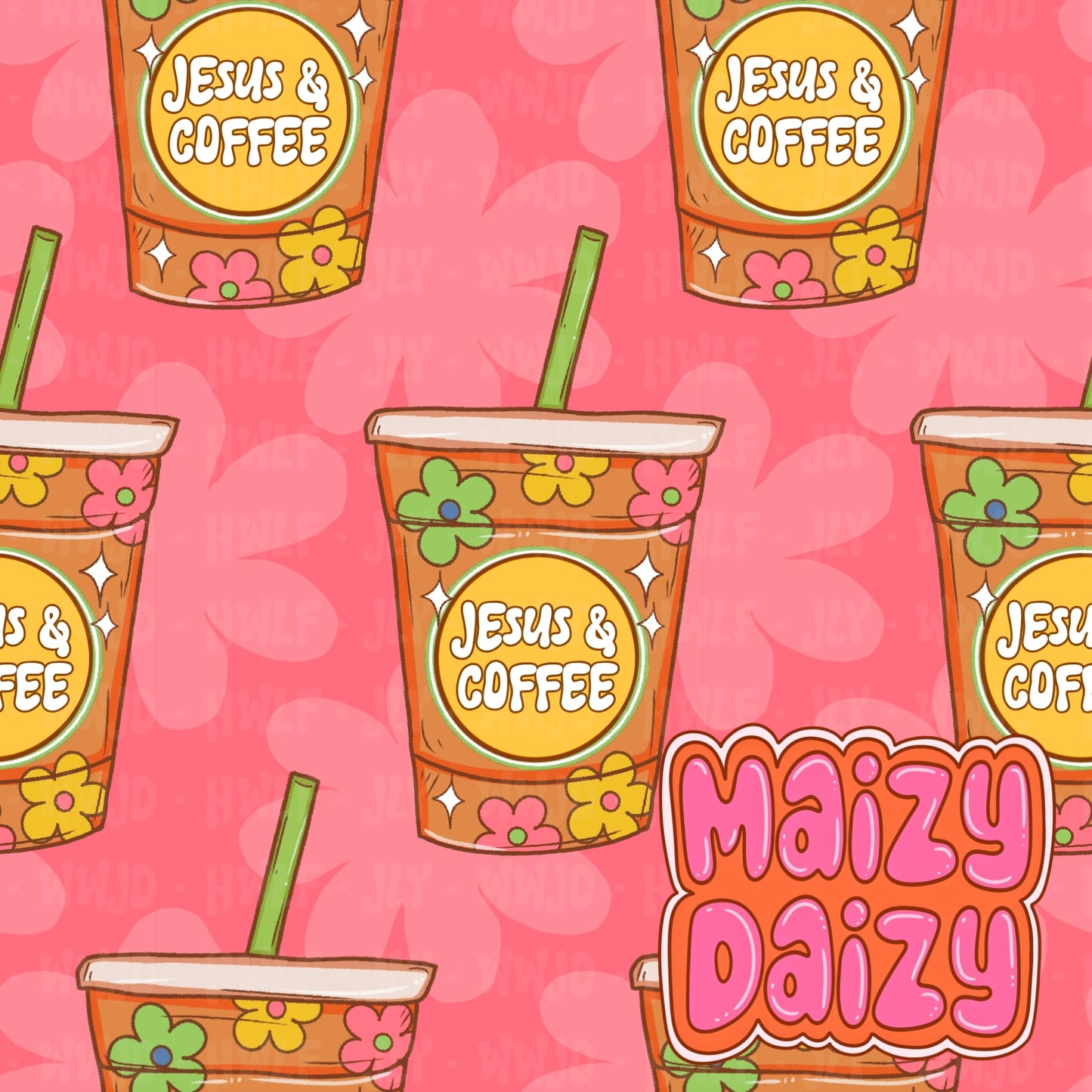 Jesus & coffee pink