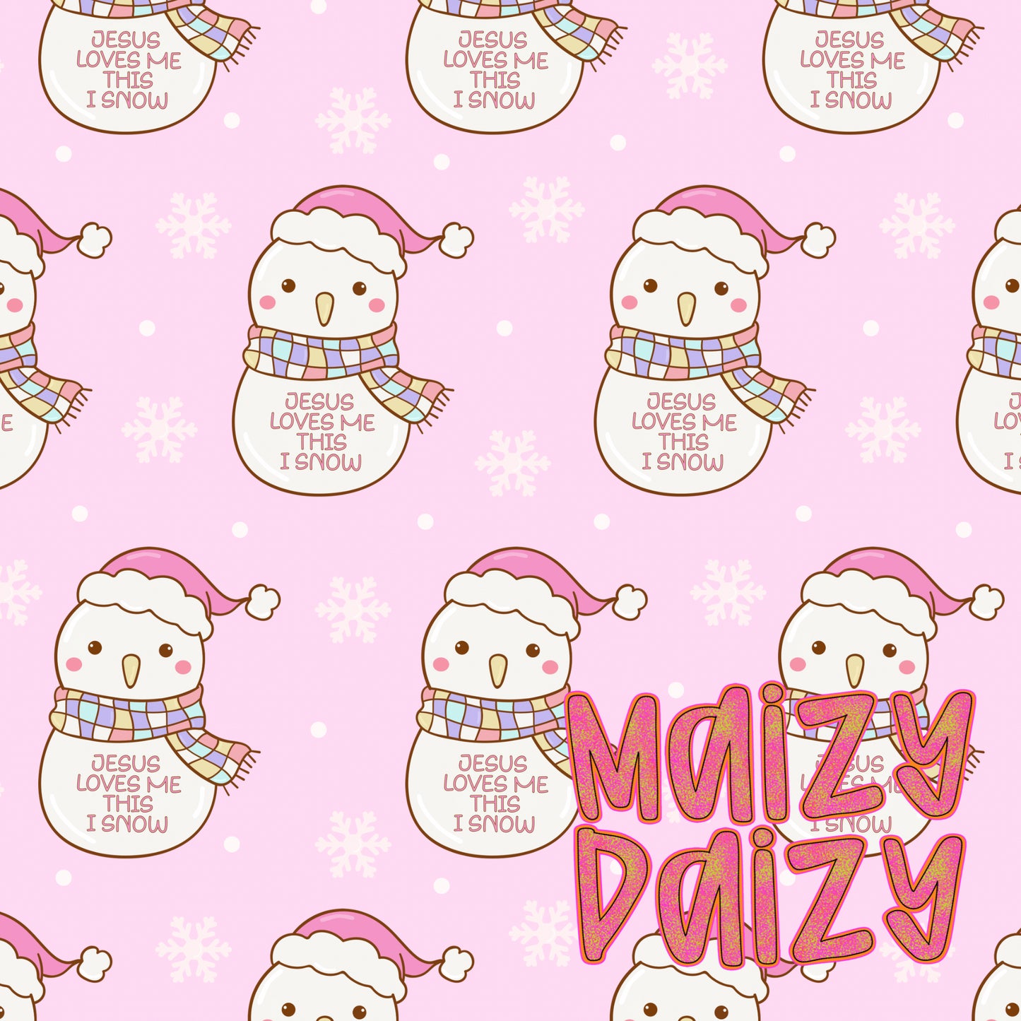 Pink snowmen