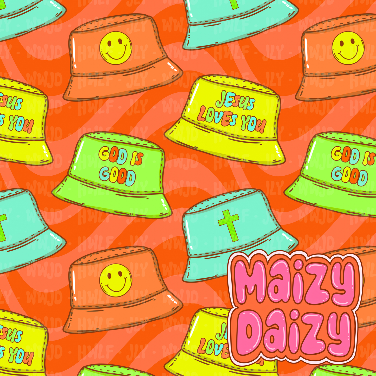 Swim safe bucket hats orange
