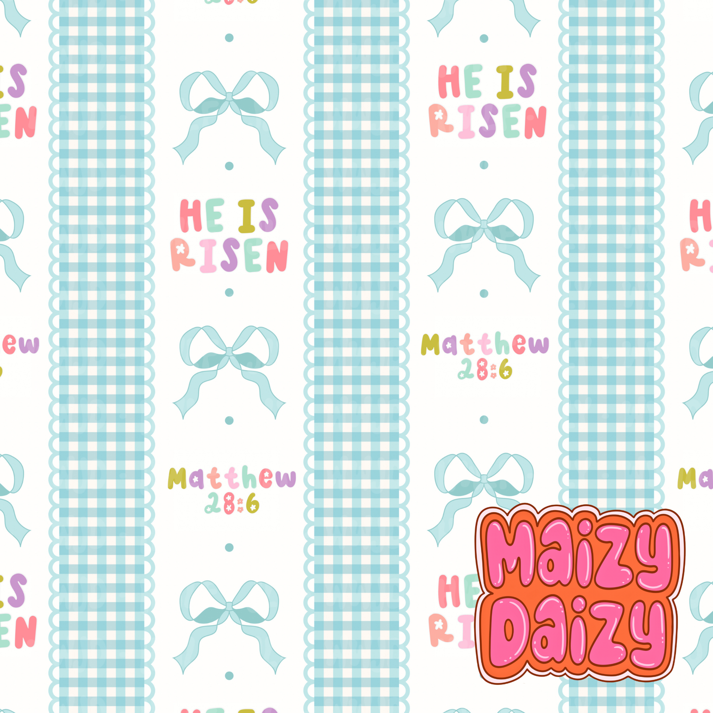 MD x CRD x HHC Blue gingham stripes
