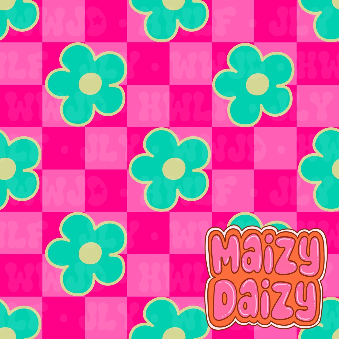 Pink checkered flowers