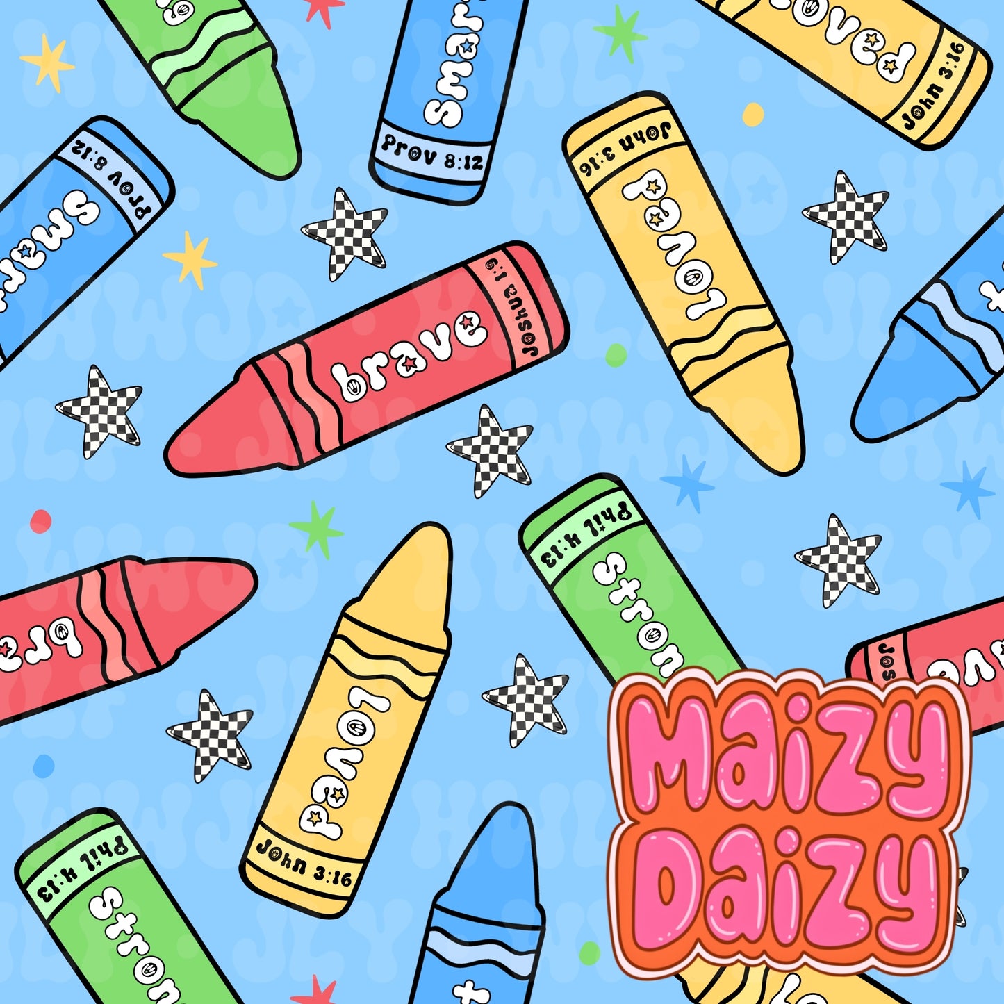Blue crayons
