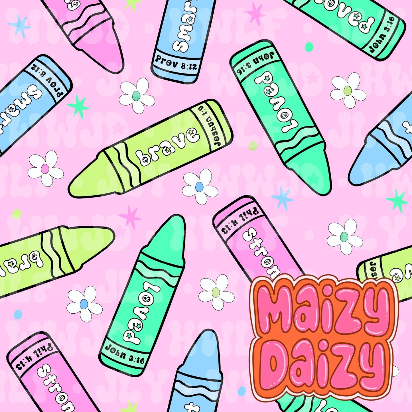 Pink crayons