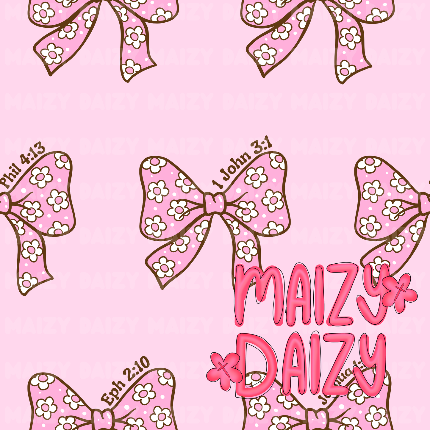 Pink flower bows