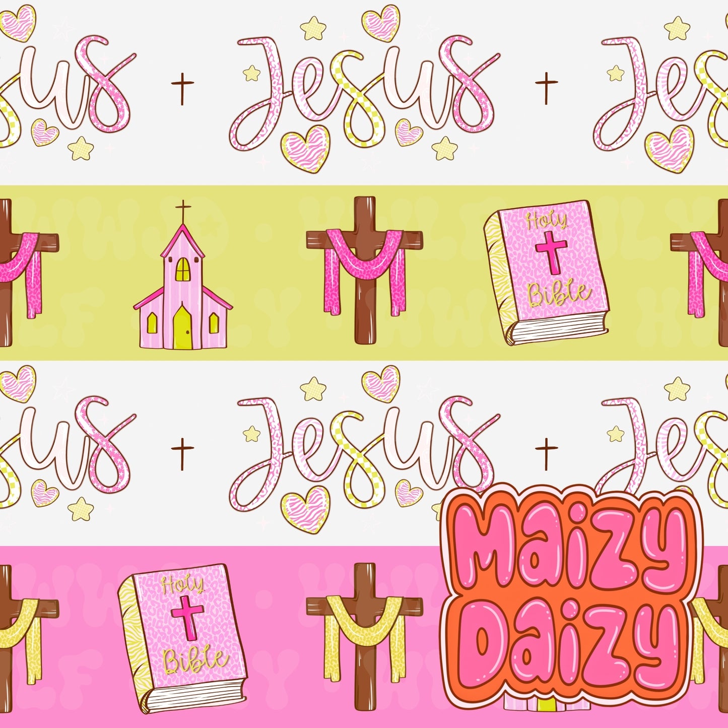 Girly stripes pink/yellow