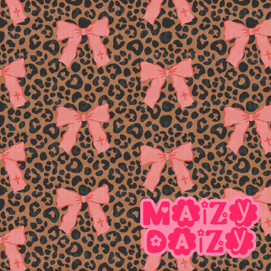Orange bows leopard