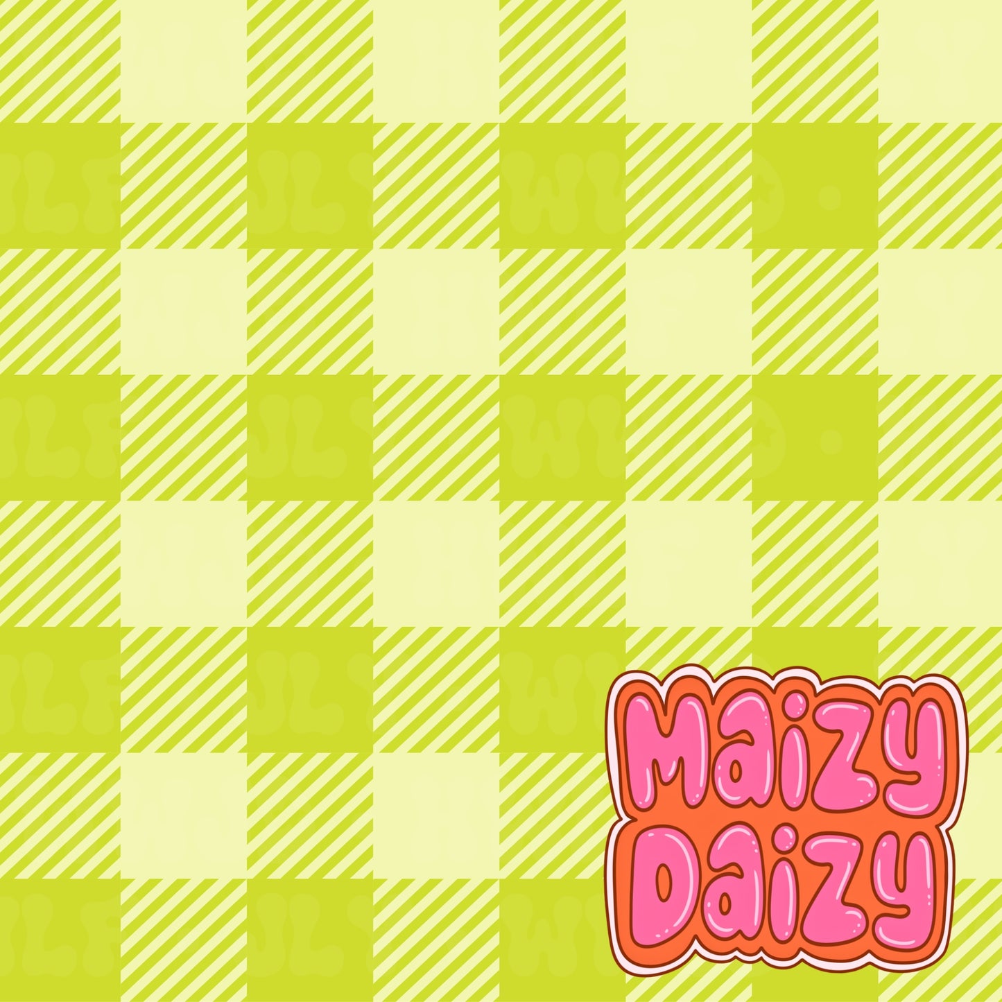 Green gingham