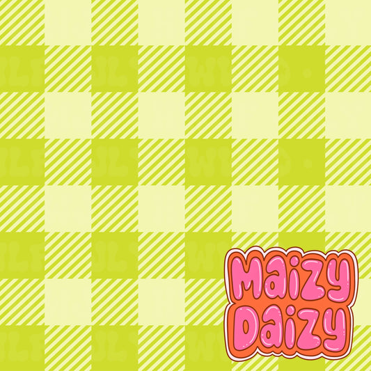 Green gingham