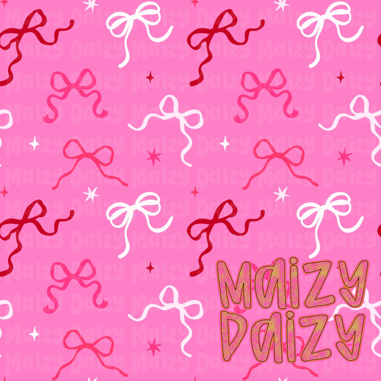 Valentine bows pink