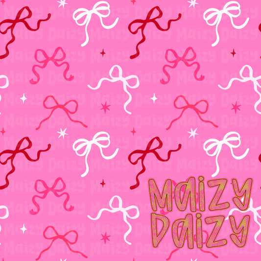Valentine bows pink