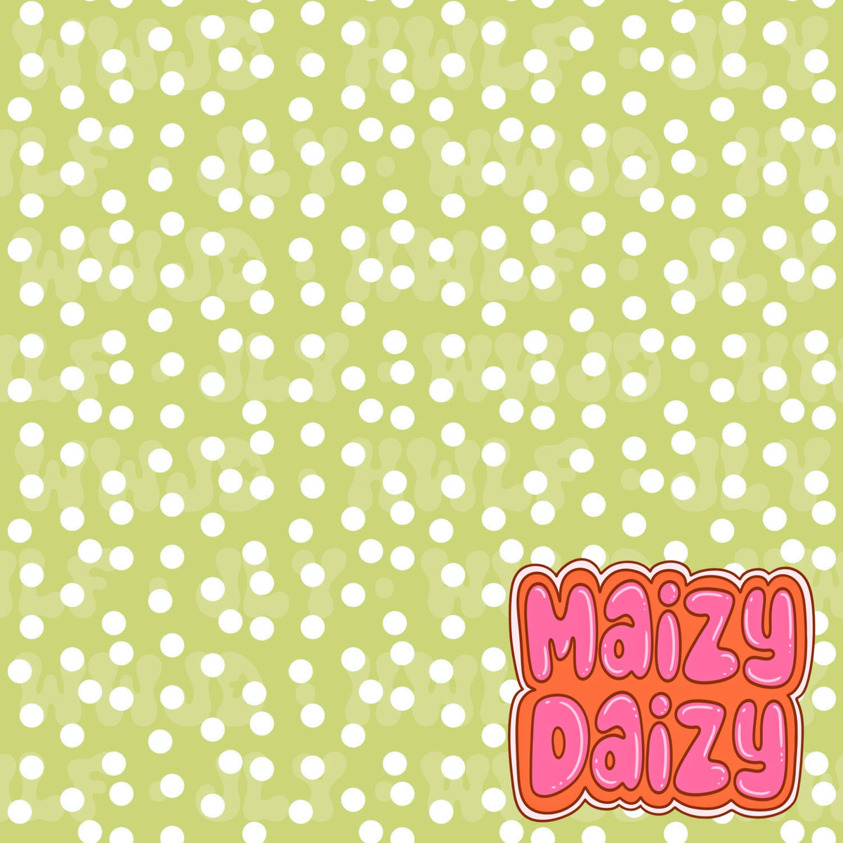 Green polka dots