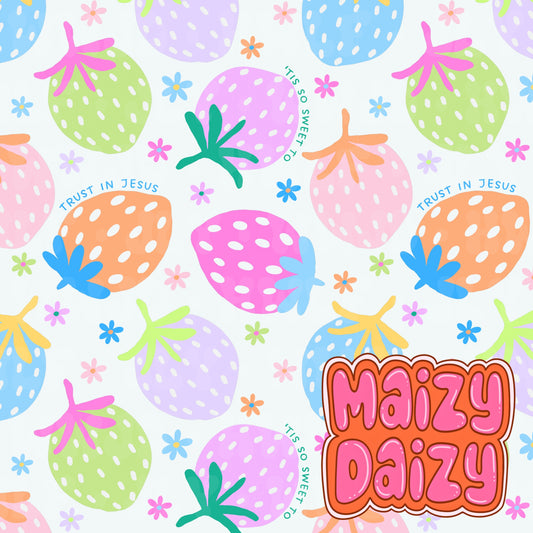 Colorful strawberries