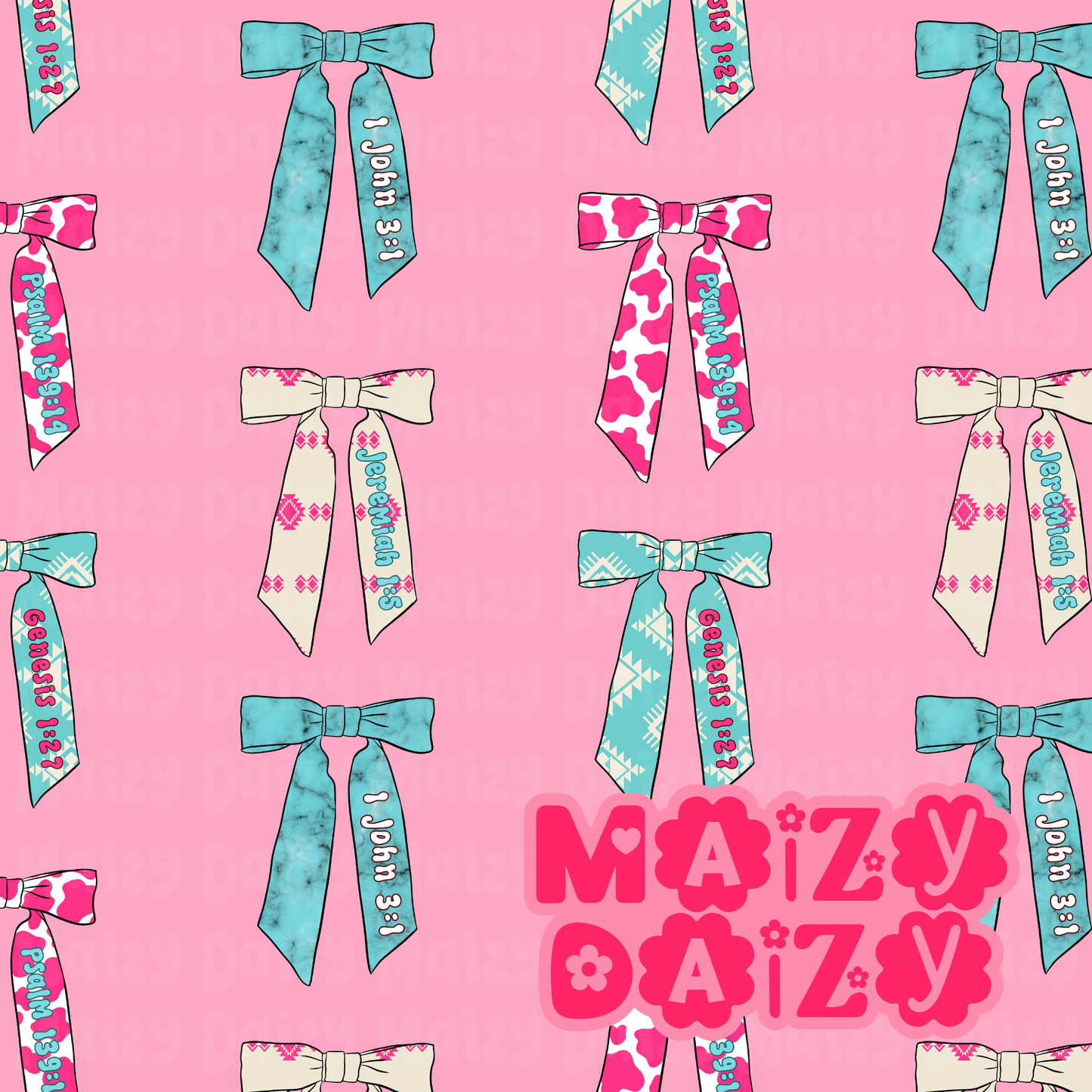 Pink western bows