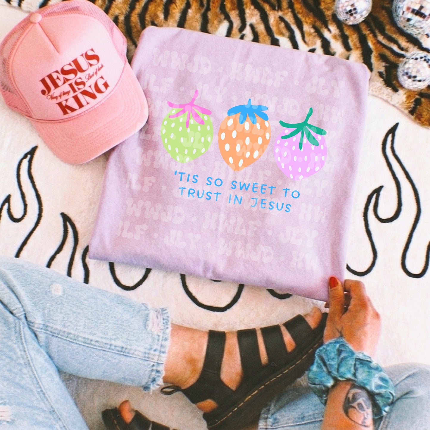 Colorful strawberries