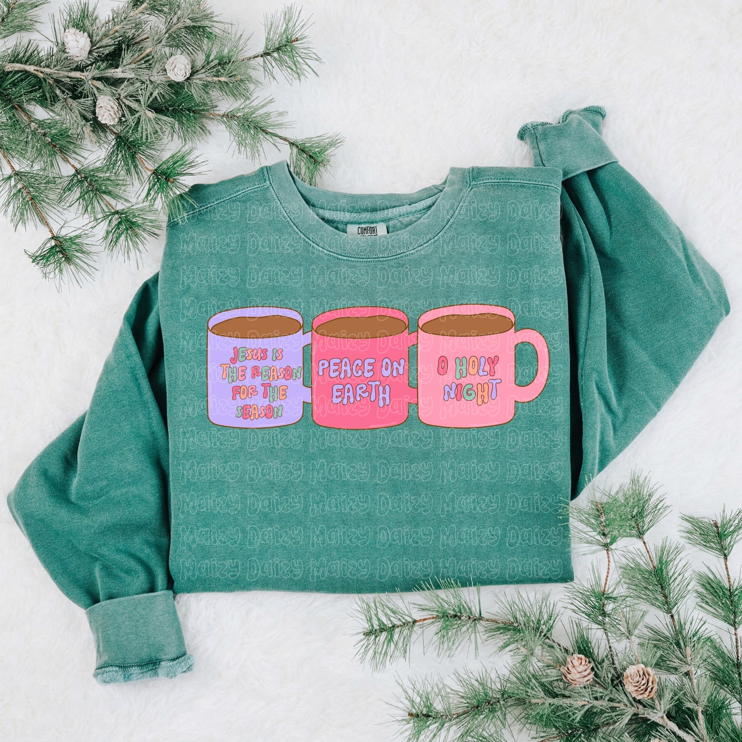 Pink Christmas mugs