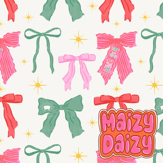 2025 RESTOCK red and green bows