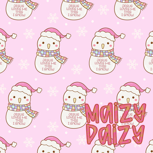Pink snowmen