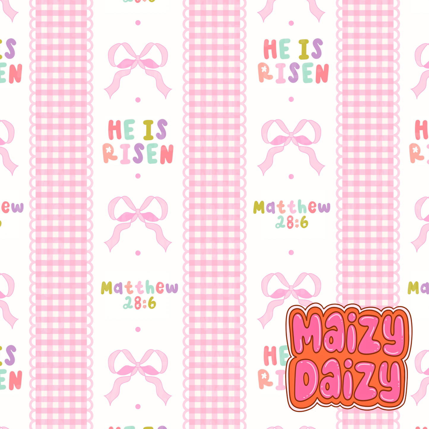 MD x CRD x HHC pink gingham stripes