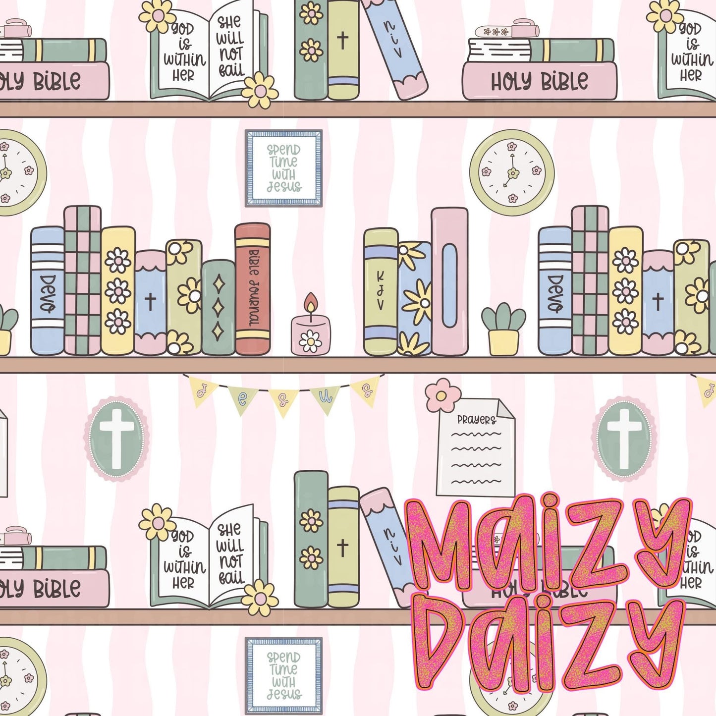 Pink bookshelf