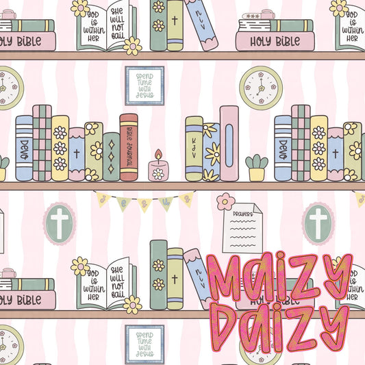 Pink bookshelf