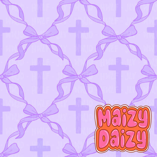 Purple cross + bows