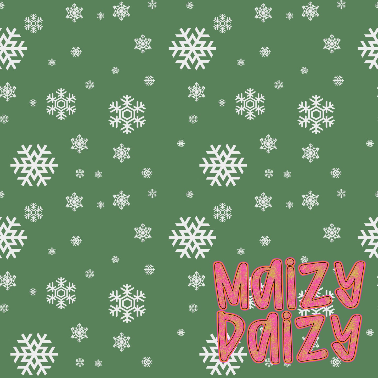 Green snowflakes