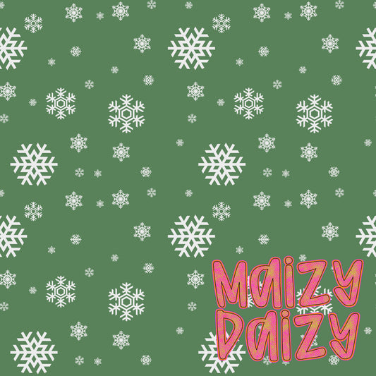 Green snowflakes