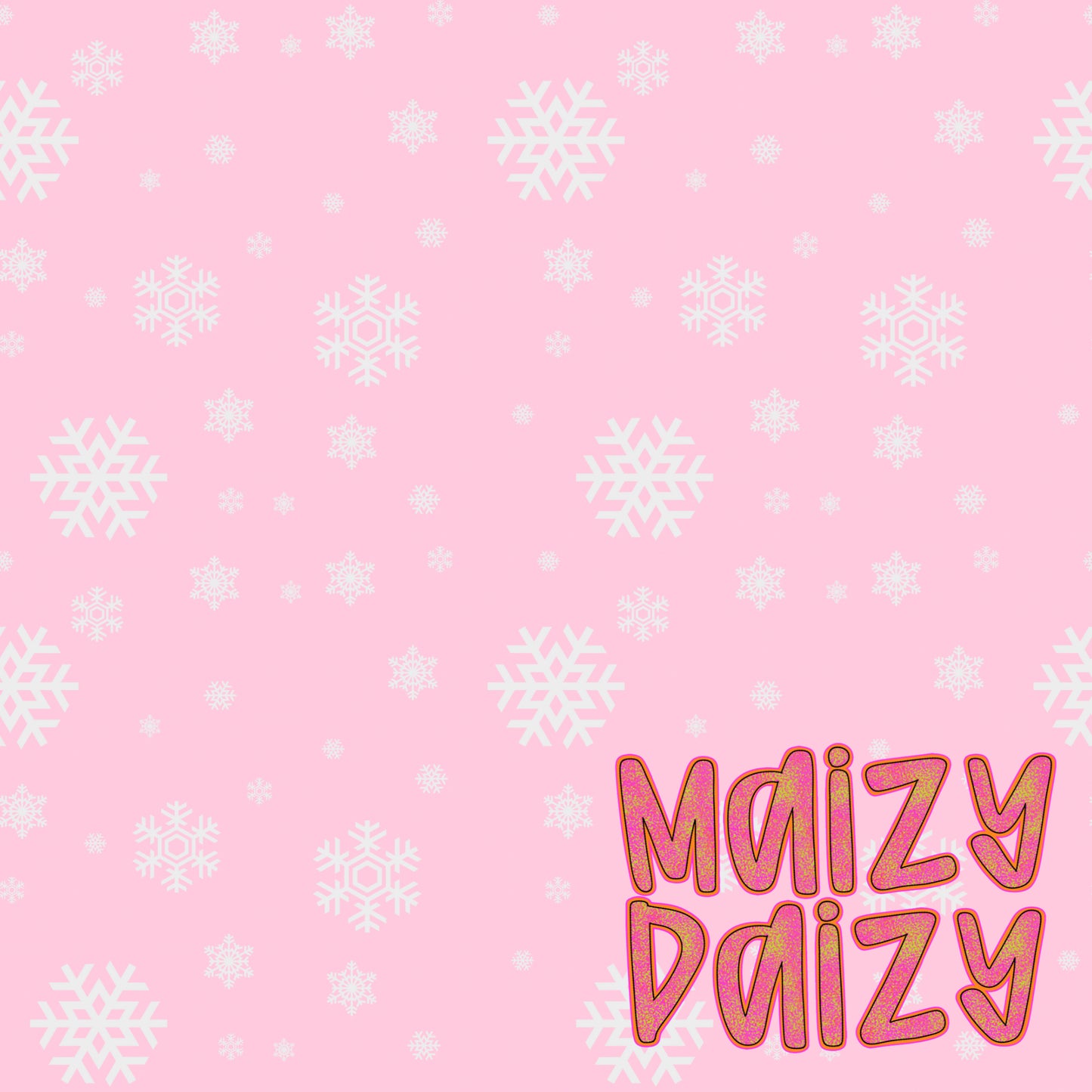 Pink snowflakes