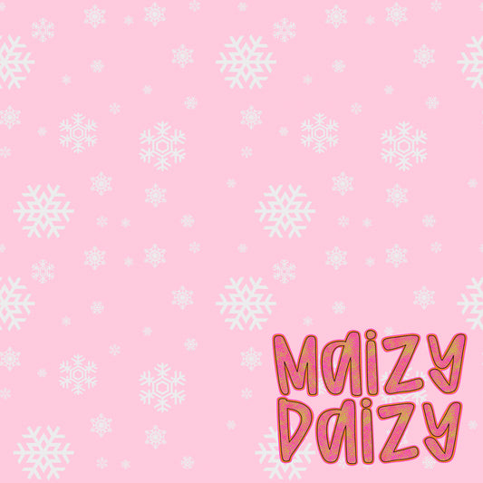 Pink snowflakes