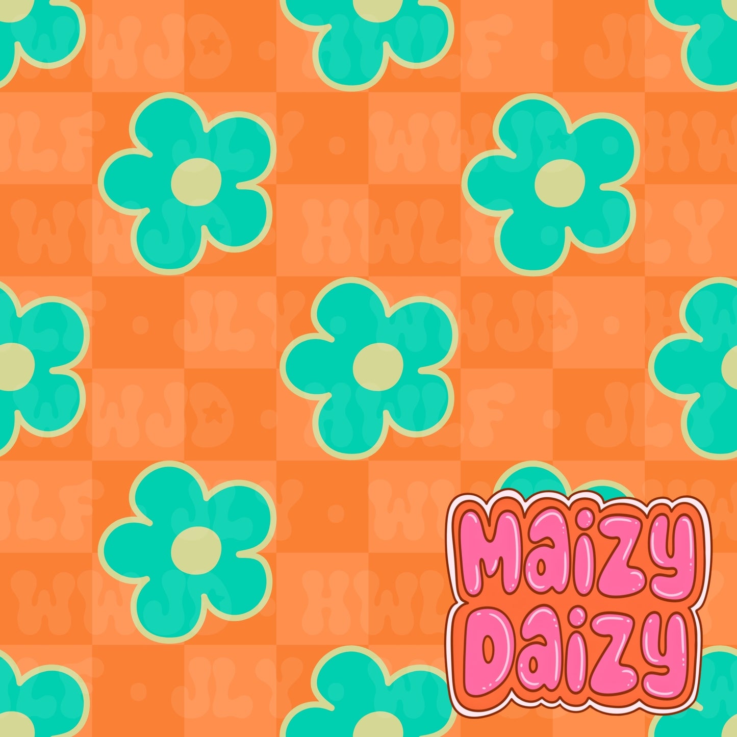 Orange checkered flowers