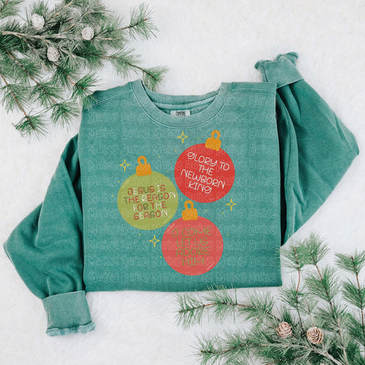 Green ornaments