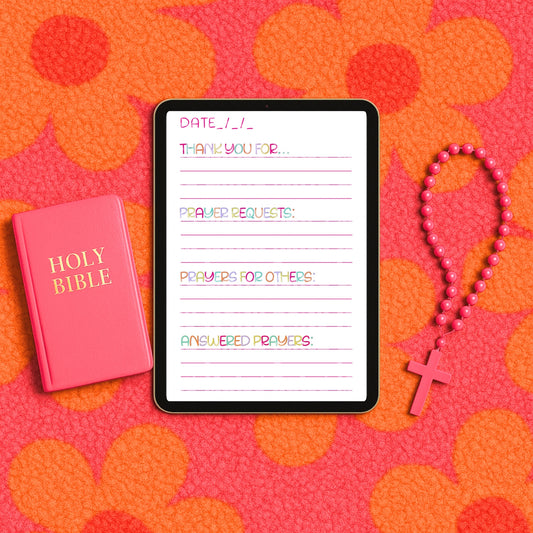 Prayer journal pages