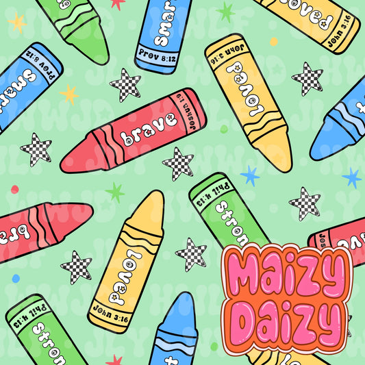 Green crayons