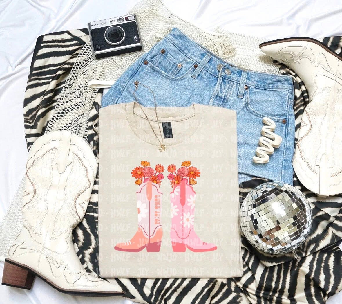 MD x GMA wildflower boots