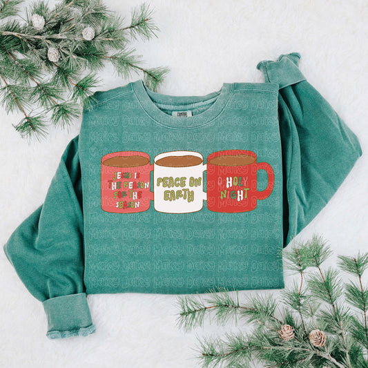 Red Christmas mugs