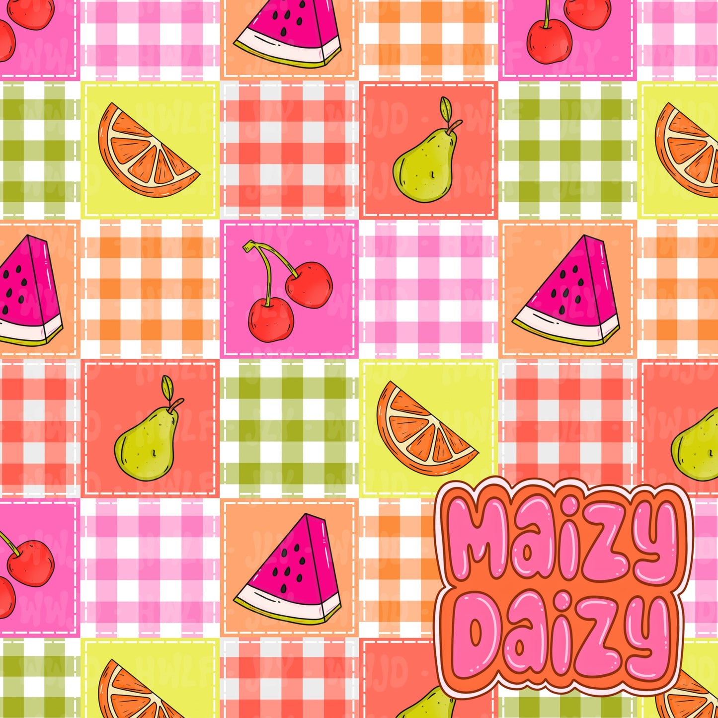 Gingham fruits