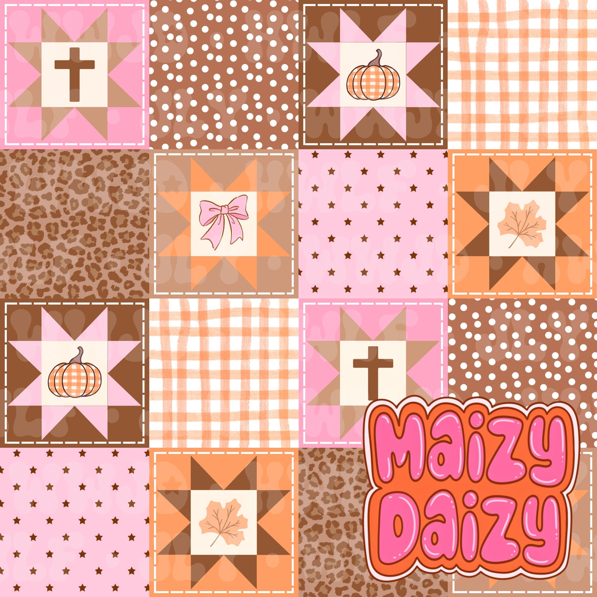 Fall cross patchwork